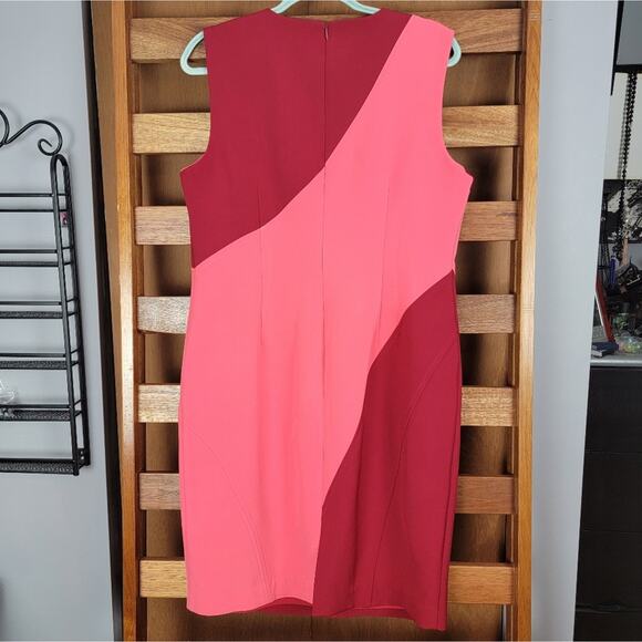 NWT Toccin NYC Cranberry Swirl Sheath, Sz 12 - Picture 6 of 7